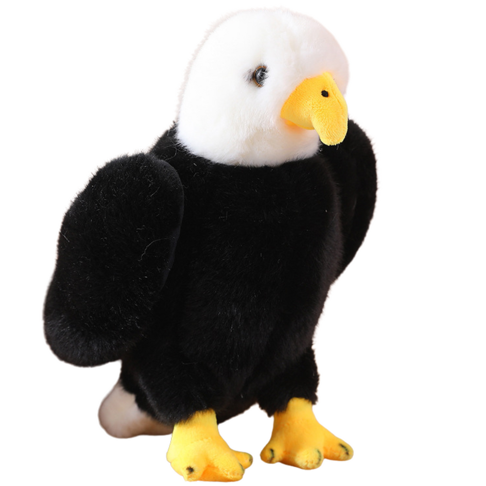 Plyšový orel maskot přítulanka 25 cm černobílý