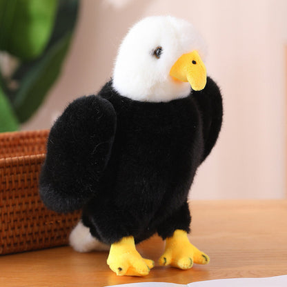 Plyšový orel maskot přítulanka 25 cm černobílý