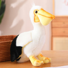 Plyšový pelikán maskot přítulanka 24 cm bílý s černými prvky