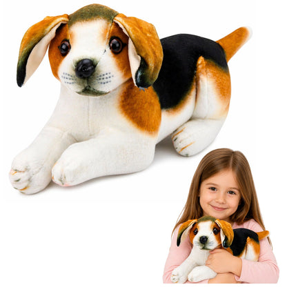 Plyšový pes Beagle 25 cm – měkká hračka pro děti od 3 let