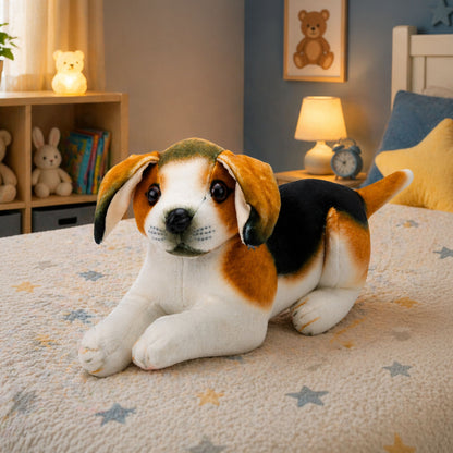 Plyšový pes Beagle 25 cm – měkká hračka pro děti od 3 let