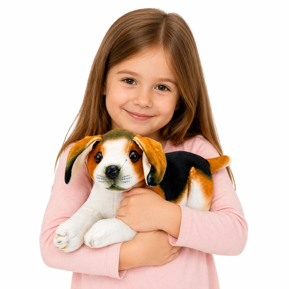 Plyšový pes Beagle 25 cm – měkká hračka pro děti od 3 let