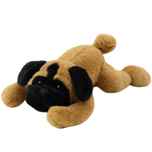 Plyšový pes mops ležící – přítulanka hnědá 40cm