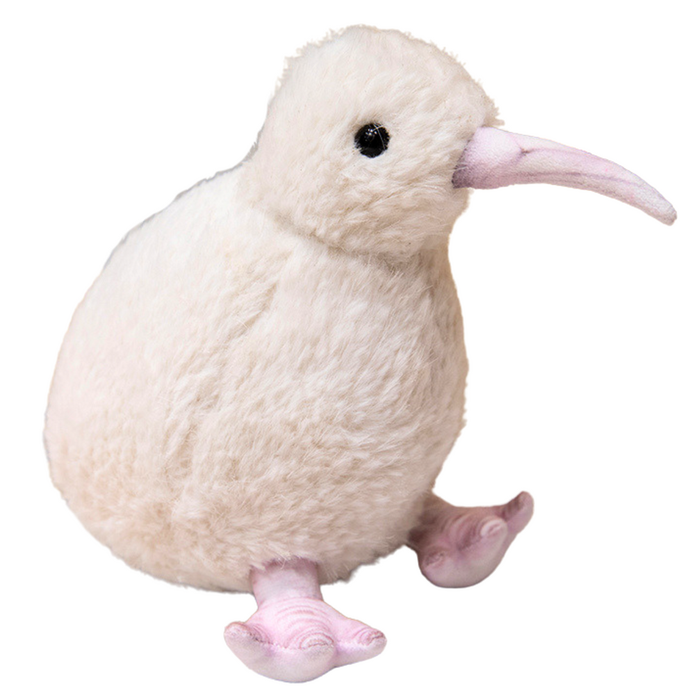 Plyšový ptak kiwi maskot přítulanka 17 cm bílý