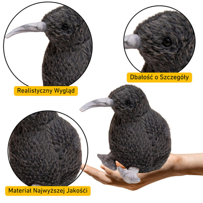 Plyšový ptak kiwi maskot přítulanka 17 cm černý