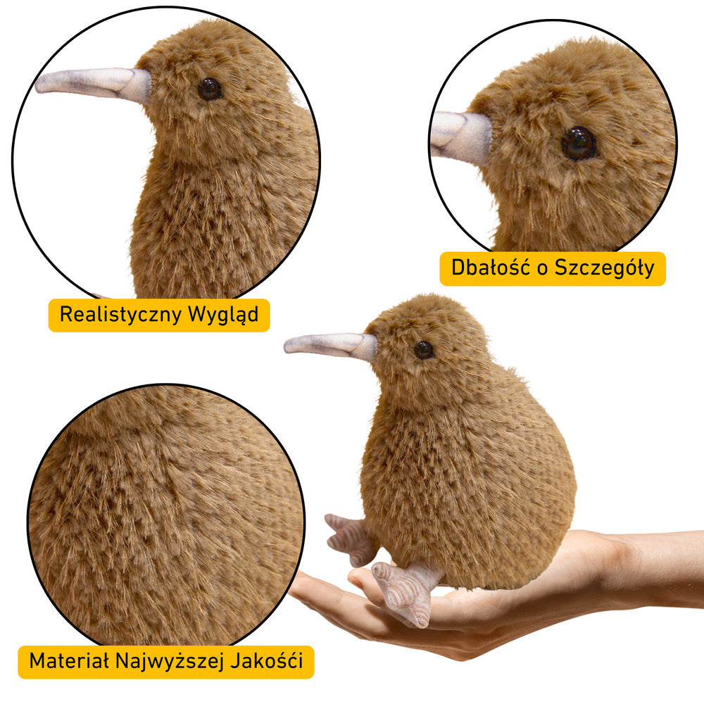 Plyšový ptak kiwi maskot přítulanka 17 cm světle hnědý