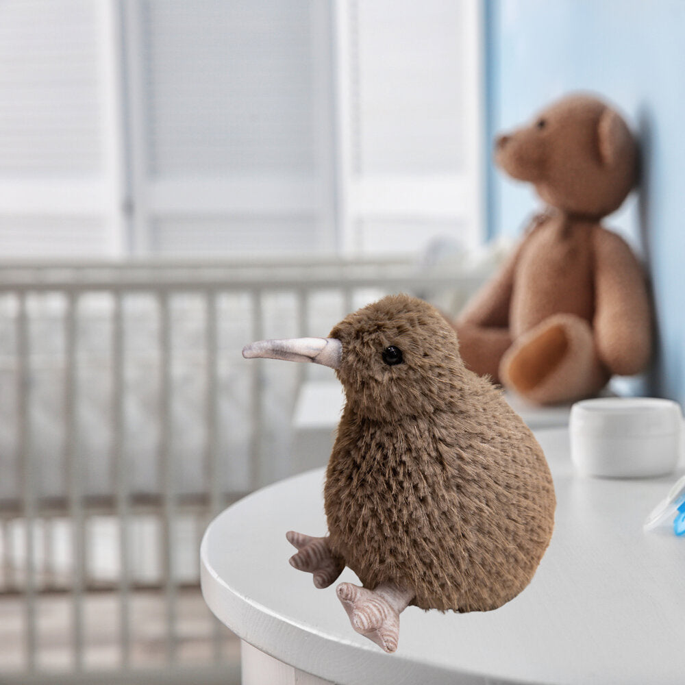 Plyšový ptak kiwi maskot přítulanka 17 cm tmavě hnědý