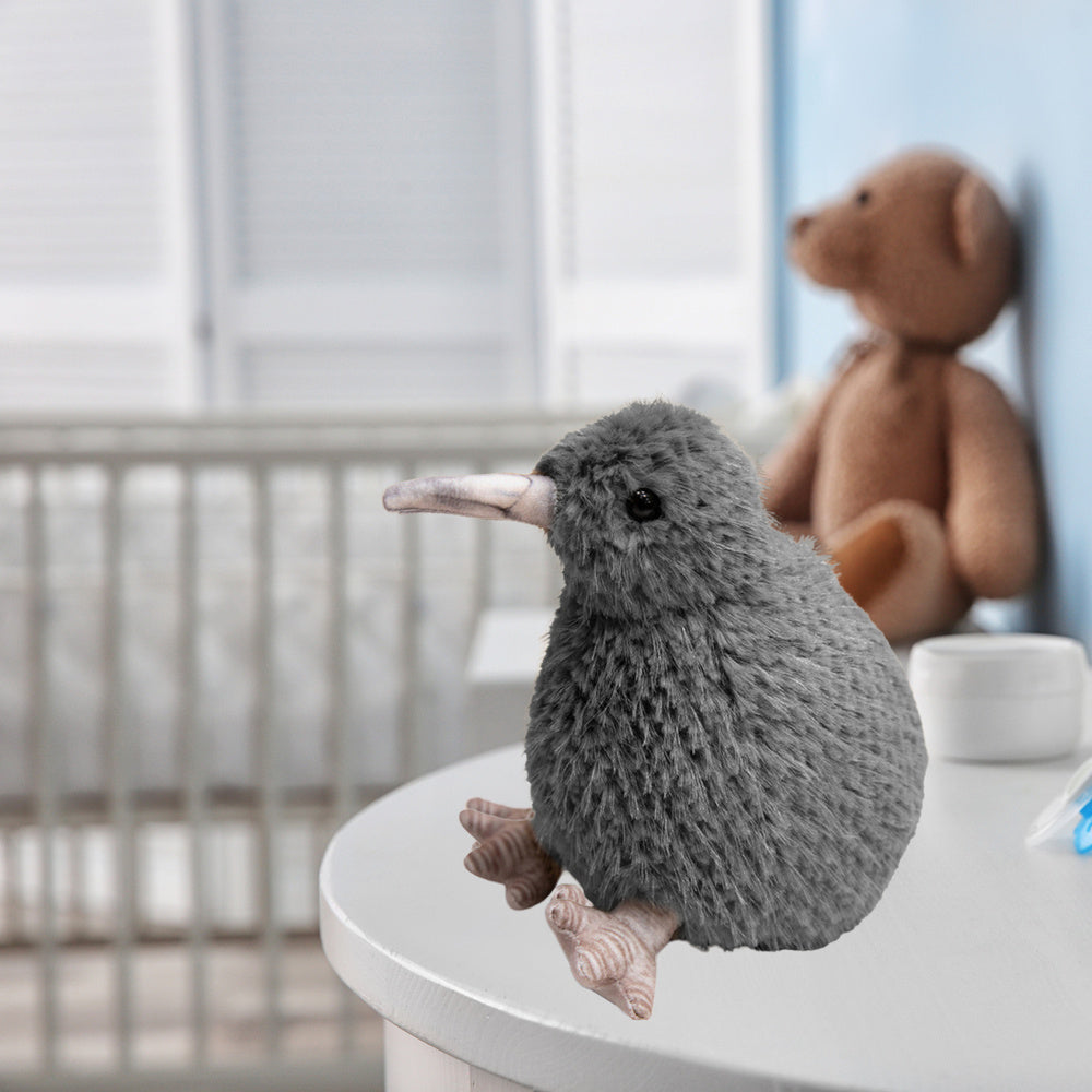 Plyšový ptak kiwi maskot přítulanka 21 cm šedý