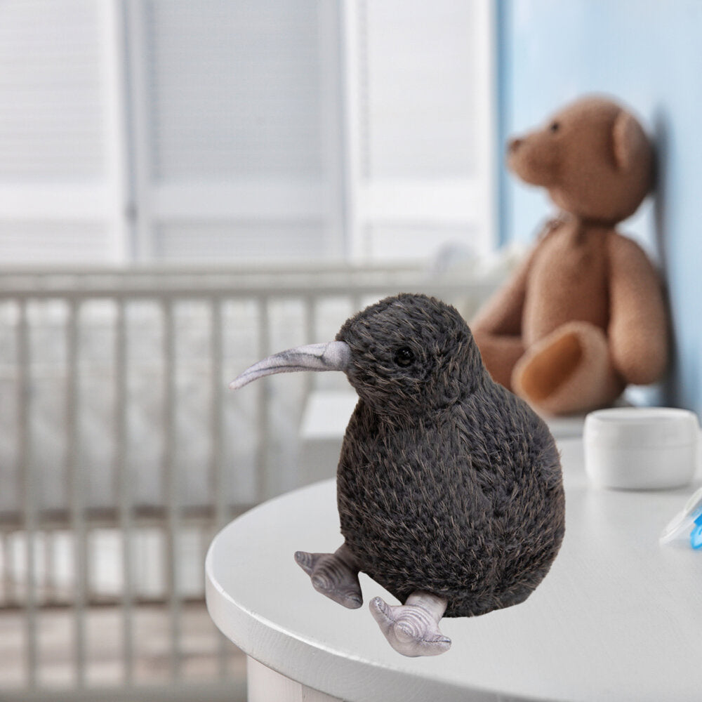 Plyšový ptak kiwi přítulka maskot 21 cm černý