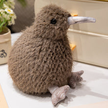 Plyšový ptak kiwi přítulka maskot 21cm tmavě hnědý