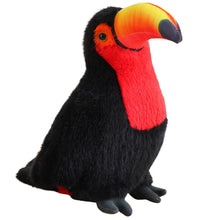 Plyšový tukan maskot přítulanka 20 cm černý červený