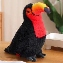 Plyšový tukan maskot přítulanka 35 cm černý červený