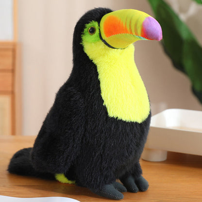 Plyšový tukan maskot přítulanka 35 cm žlutý