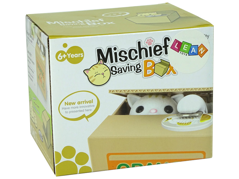 Pokladnička kočka s automatickým vtahováním mincí – FRAGILE