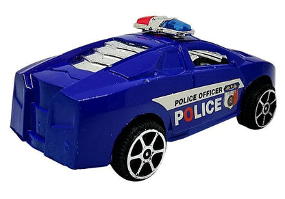 Policejní autíčka s natahováním 6 kusů bílá černá červená