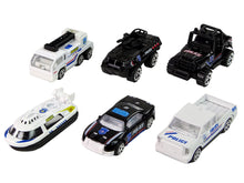 Policejní autíčka sada 6 vozidel – 1:64 plastová
