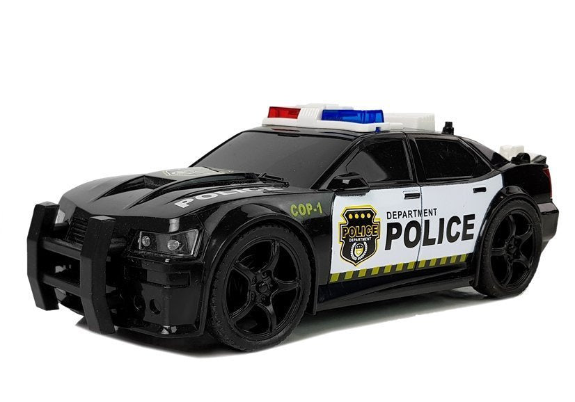 Policejní autíčko 1:20 s frikčním pohonem zvuky a světly černé