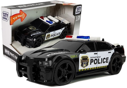Policejní autíčko 1:20 s frikčním pohonem zvuky a světly černé