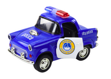 Policejní autíčko 1:38 s pohonem světly a zvuky modré