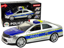 Policejní auto 1:14 – s frikčním pohonem a světly | stříbrné