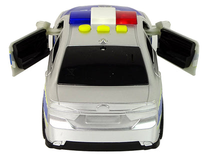 Policejní auto 1:14 – s frikčním pohonem a světly | stříbrné