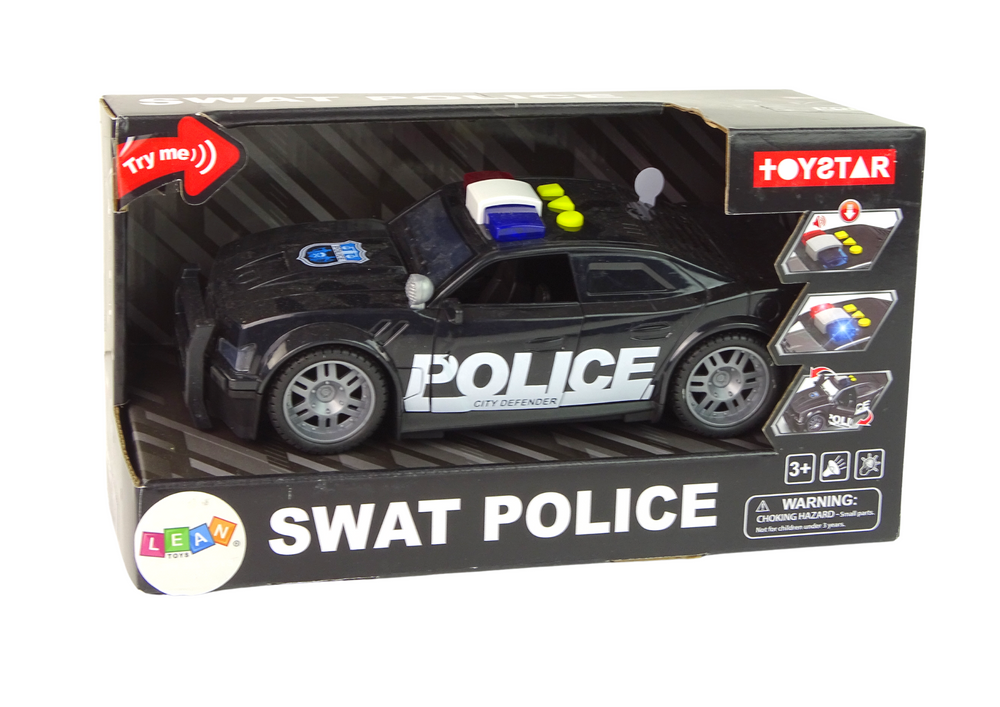 Policejní auto 1:14 – se světly a zvuky | černé