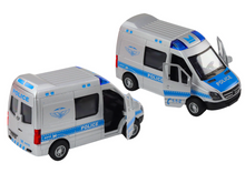 Policejní auto 1:32 s otvíracími dveřmi světly zvuky a pohonem