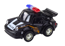 Policejní auto klasické 1:38 s pohonem světly a zvuky černé