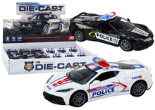 Policejní auto kovové 1:32 s pohonem a otevíracími dveřmi