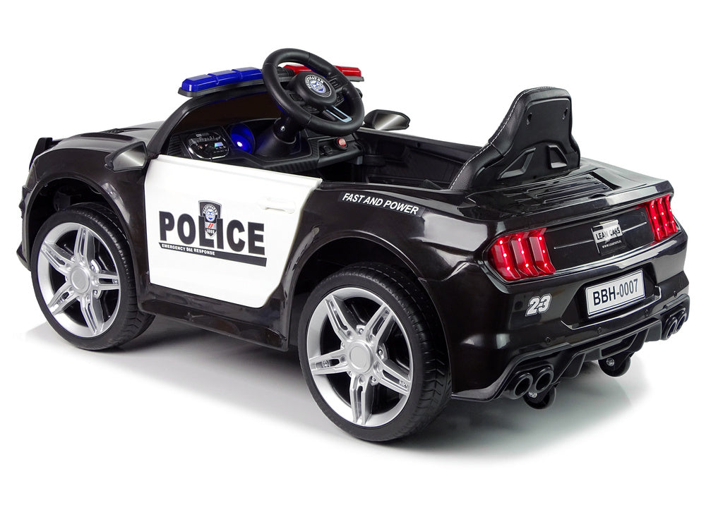 Policejní auto na akumulátor s pilotem BBH0007 černé