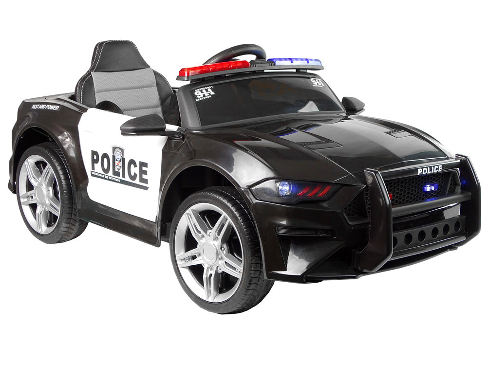 Policejní auto na akumulátor s pilotem BBH0007 černé
