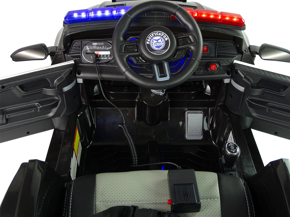 Policejní auto na akumulátor s pilotem BBH0007 černé