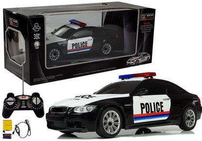Policejní auto na dálkové ovládání 1:18 s pilotem bílé