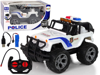 Policejní auto na dálkové ovládání – Jeep 1:14 se světly