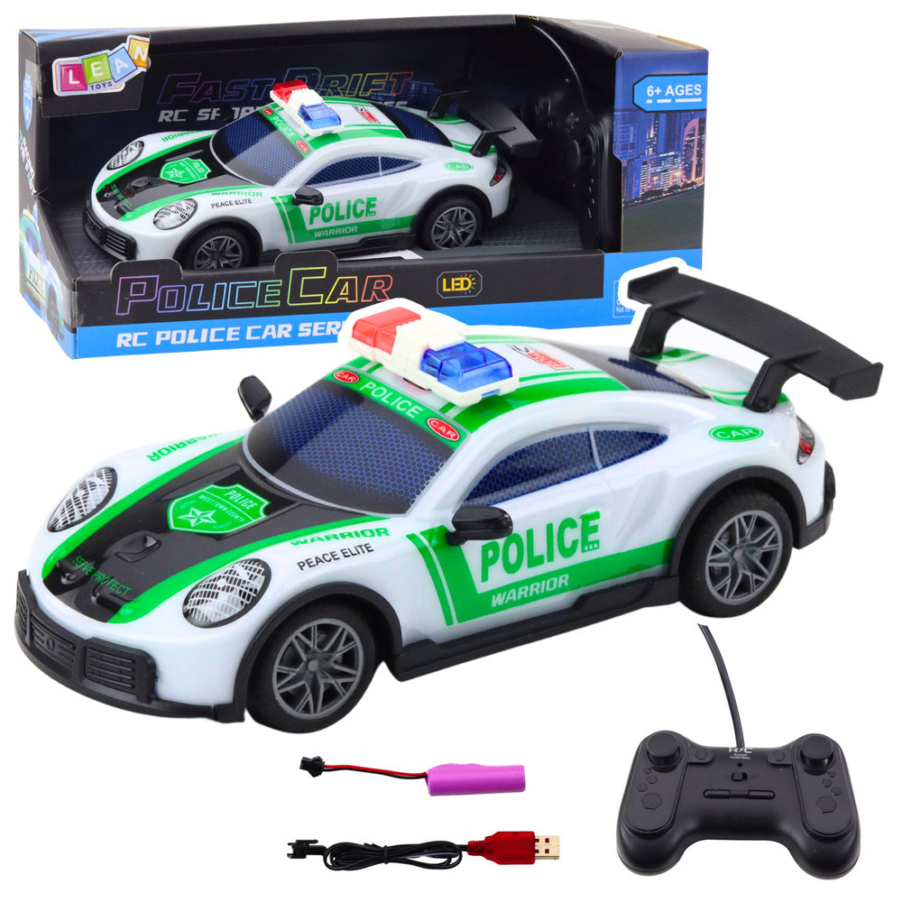 Policejní auto na dálkové ovládání – LED světla 1:22