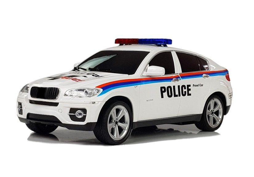 Policejní auto R/C 1:14 – na dálkové ovládání | bílé