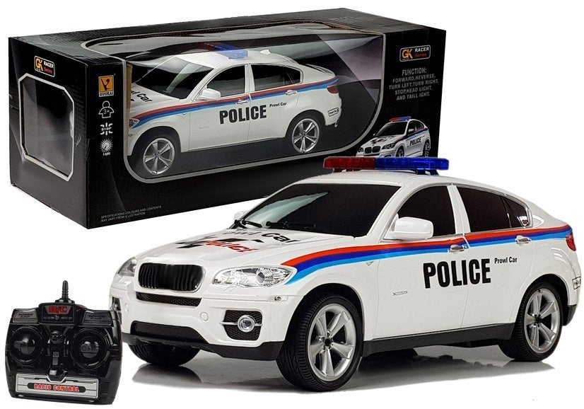 Policejní auto R/C 1:14 – na dálkové ovládání | bílé