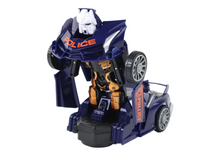 Policejní auto robot 2v1 – se světly a zvuky | modré