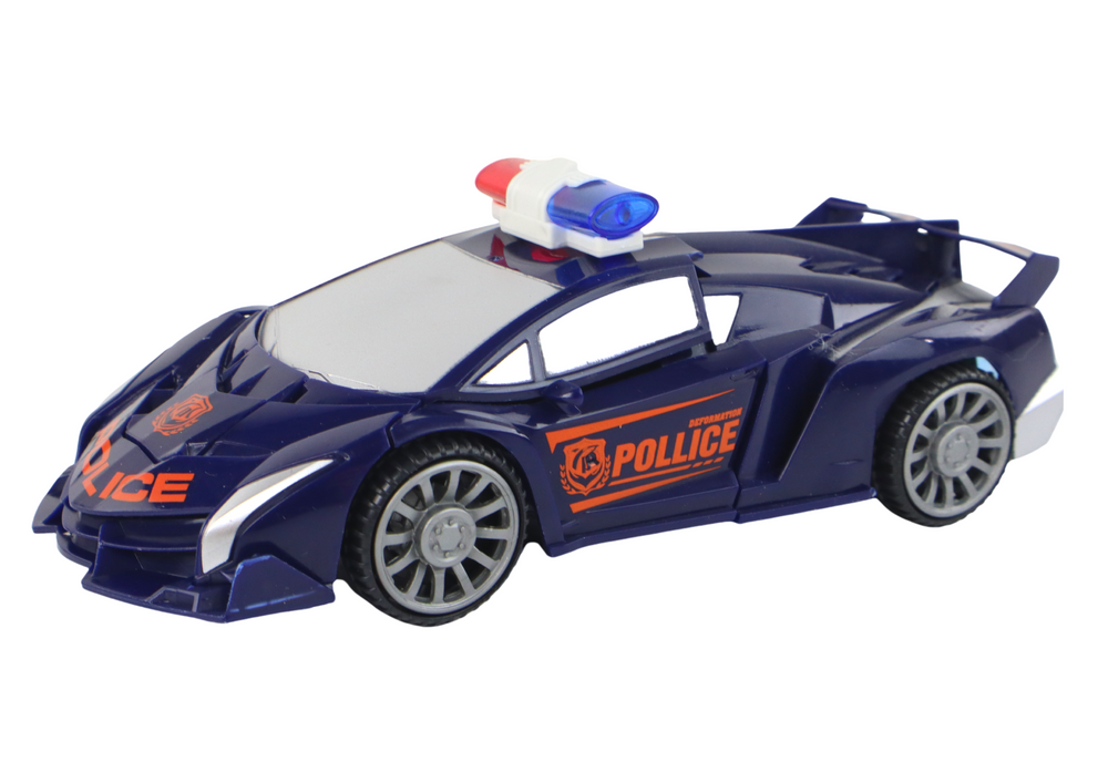 Policejní auto robot 2v1 – se světly a zvuky | modré