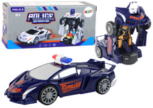 Policejní auto robot 2v1 – se světly a zvuky | modré