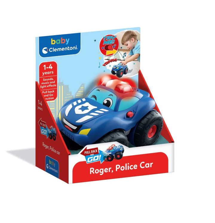 Policejní auto Roger se zvukovými a světelnými efekty – Clementoni