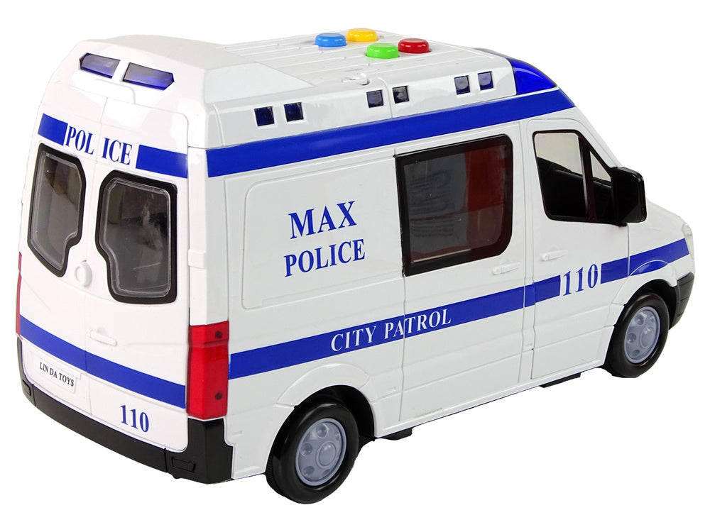 Policejní auto s frikčním pohonem – zvuky a světla