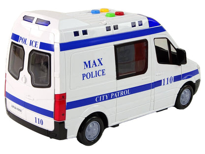 Policejní auto s frikčním pohonem – zvuky a světla
