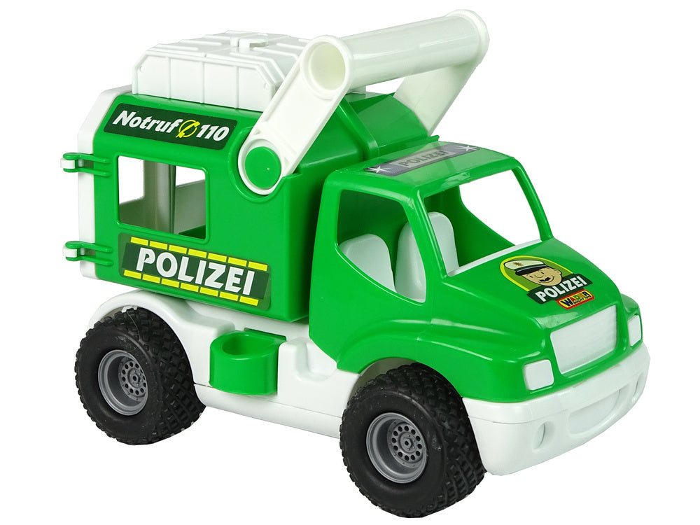 Policejní auto s návěsem a otvíracími dveřmi – Polesie zelené