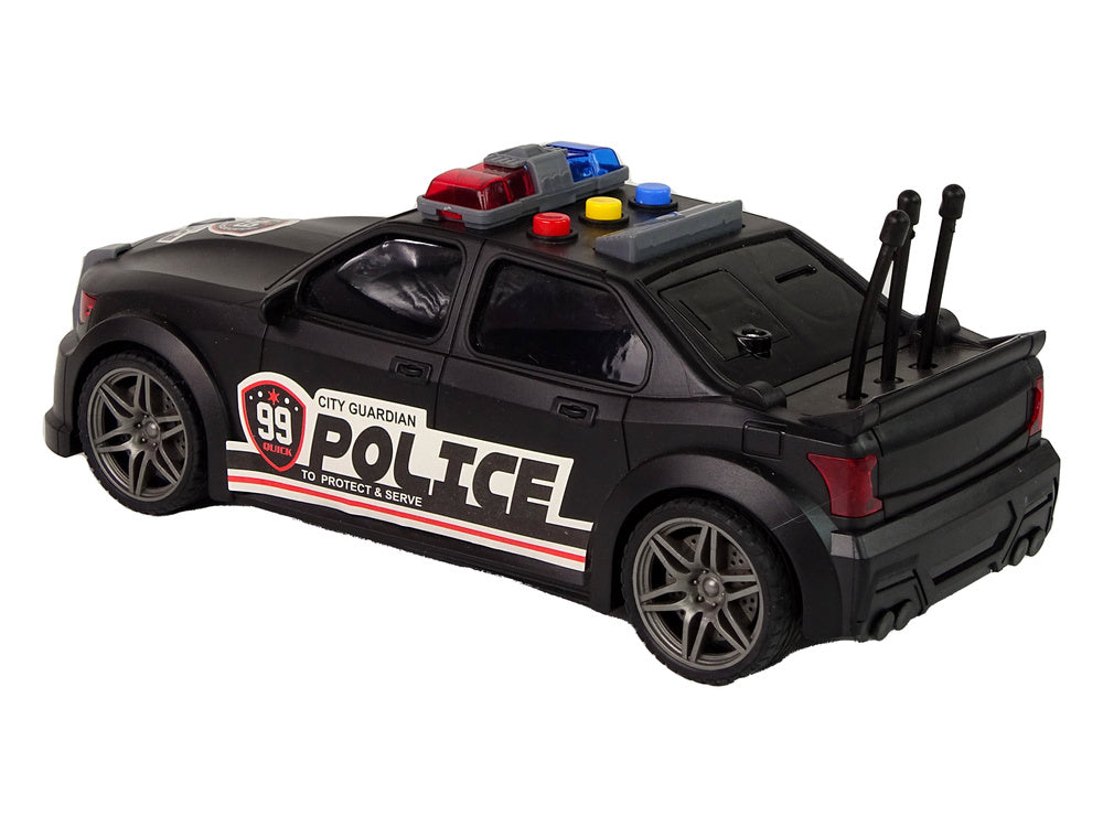 Policejní auto sportovní 1:16 se zvuky sirény černé