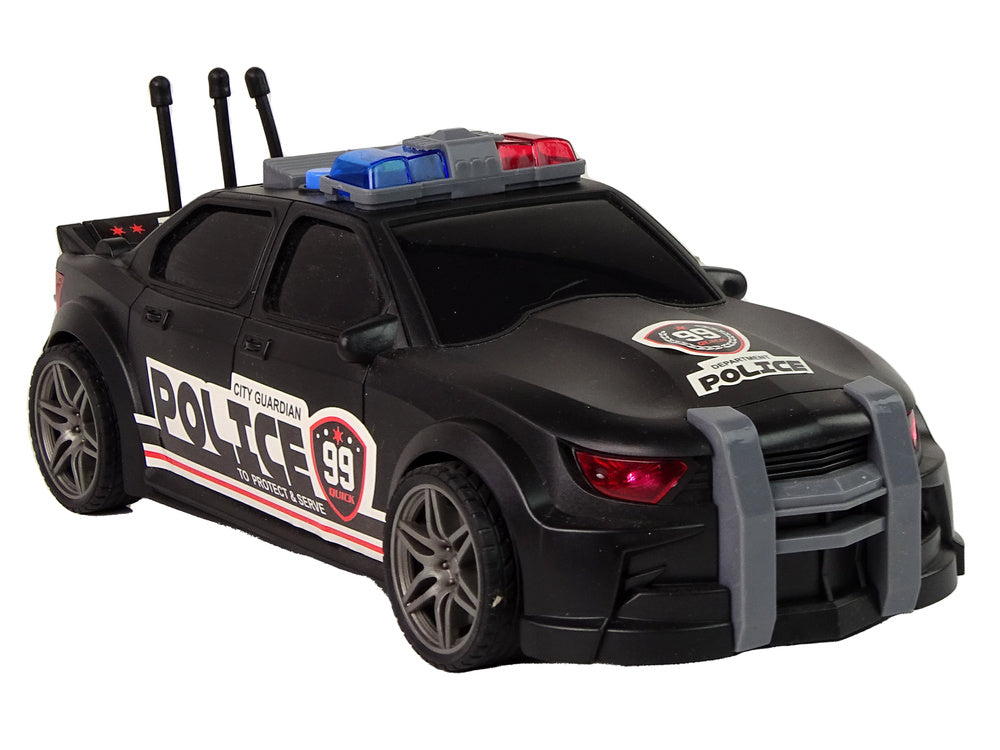 Policejní auto sportovní 1:16 se zvuky sirény černé