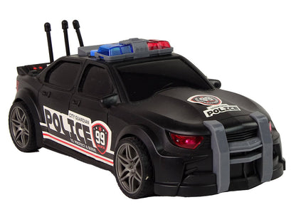 Policejní auto sportovní 1:16 se zvuky sirény černé