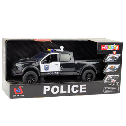 Policejní auto terénní se světly a zvuky černé 1:12