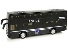 Policejní autobus dvoupatrový s frikcí světlo zvuk černý