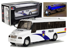 Policejní autobus s osvětlením a zvuky bílý 21 cm